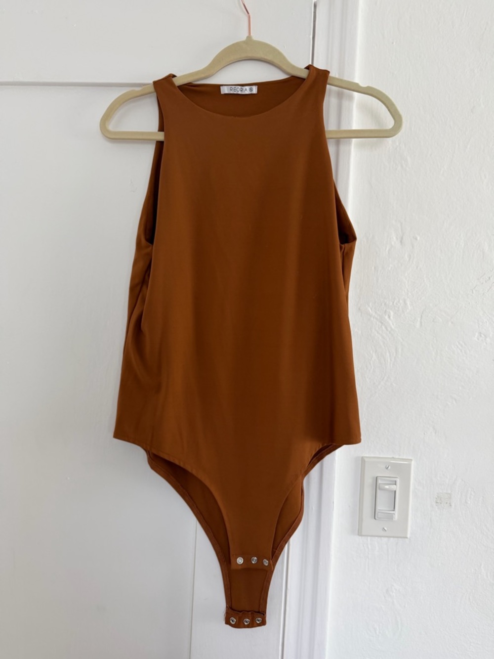 ReoRia Brown Sleeveless Tank Bodysuit